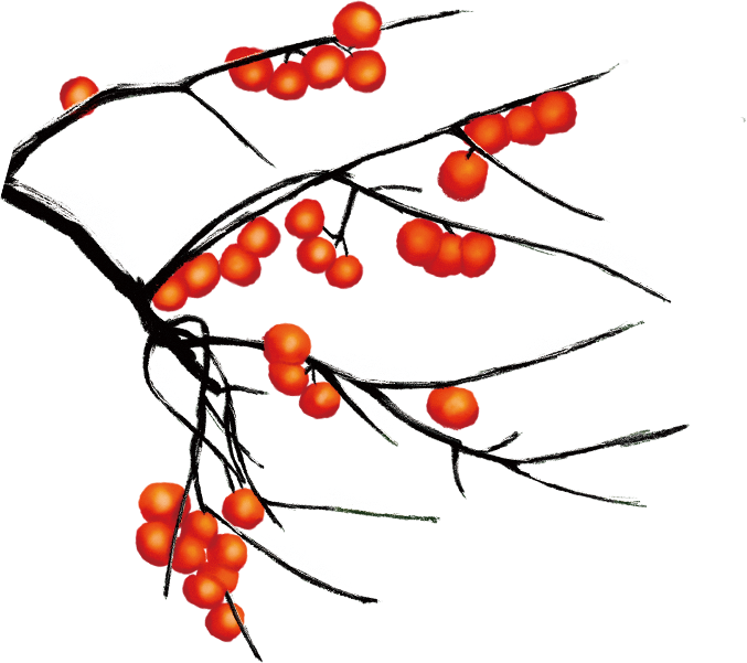 大雪節(jié)氣紅柿子海報(bào)印章制作指南